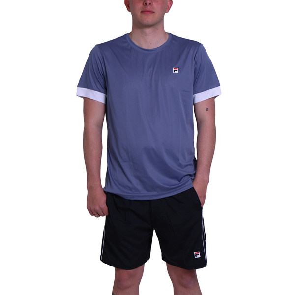 Imagen de Fila remera player f-box ii azul granito /blanco Hombre