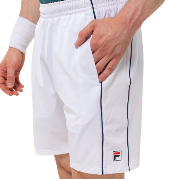Imagen de FILA Match 8" Bermuda de tenis para hombre - Blanco/Marino